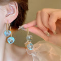 Cute Resin Cherry Stud Earrings Sweet Dopamine Fruit Design Light Luxury Fashion Ear Jewelry view 3