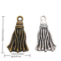 DIY Jewelry Accessories Vintage Alloy Tassel Fringe Charm Pendant, Electroplated Craft Supply view 1
