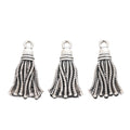 DIY Jewelry Accessories Vintage Alloy Tassel Fringe Charm Pendant, Electroplated Craft Supply view 2