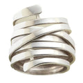 Korean Style Creative Copper Ring For Women, Bold Smooth Multi Layer Wrap Geometric Line Jewelry view 5