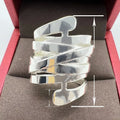 Korean Style Creative Copper Ring For Women, Bold Smooth Multi Layer Wrap Geometric Line Jewelry view 4