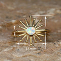 2024 Sunrise Sunset Series Couple Rings, Korean Japanese Sunflower Index Finger Rings view 4