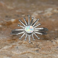 2024 Sunrise Sunset Series Couple Rings, Korean Japanese Sunflower Index Finger Rings view 5