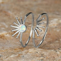 2024 Sunrise Sunset Series Couple Rings, Korean Japanese Sunflower Index Finger Rings view 3