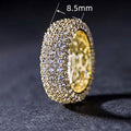 Luxury Full Circle Pave Ring, Multilayer Stacked Sparkling Zircon Band For Women view 4
