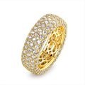 Luxury Full Circle Pave Ring, Multilayer Stacked Sparkling Zircon Band For Women view 5
