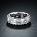 Luxury Full Circle Pave Ring, Multilayer Stacked Sparkling Zircon Band For Women view 6