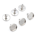 12mm Stainless Steel Ear Stud Tray Bases For DIY Earring Jewelry Accessories Without Backs Earrings view 2