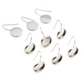 8mm 10mm 12mm Stainless Steel Earring Stud Tray Blanks, DIY Ear Jewelry Accessories, 0.8g Earrings view 2
