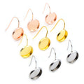 8mm 10mm 12mm Stainless Steel Earring Stud Tray Blanks, DIY Ear Jewelry Accessories, 0.8g Earrings view 1
