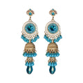 Vintage Chic Round Geometric Artificial Crystal Tassel Drop Earrings For Women view 5