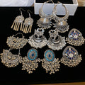 Ethnic Style Alloy Rhinestone Moon Geometric Drop Earrings Vintage Light Luxury Jewelry view 1