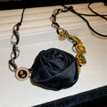 Statement Floral Faux Pearl Choker Necklace, Vintage Light Luxury Fashion Jewelry view 2