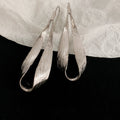 Minimalist Cool Metal Teardrop Leaf Hook Earrings For Women Statement Alloy Jewelry view 2