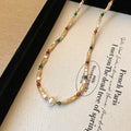 French Style Dopamine Baroque Pearl Zinc Alloy Geometric Choker Necklace For Women view 4