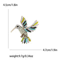 Alloy Rhinestone Hummingbird Brooch Pin For Women's Suits And Coats view 6