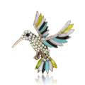 Alloy Rhinestone Hummingbird Brooch Pin For Women's Suits And Coats view 5