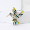 Alloy Rhinestone Hummingbird Brooch Pin For Women's Suits And Coats view 2