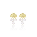 Elegant Gold Alloy Cloud Pearl Tassel Drop Earrings For Women, Korean Luxury Statement Earrings view 5