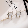 Vintage Chinese Style Bamboo Alloy Cat Eye Stone Elegant Light Luxury Stud Earrings view 1