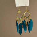 Vintage Ethnic Alloy Phoenix Crescent Tassel Drop Earrings For Women Light Luxury Summer Jewelry view 3