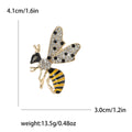 Alloy Rhinestone Bumblebee Brooch Pin For Suits And Shirts view 4
