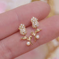 Creative Romantic Flower Earrings Small Rose Tulip Stud Earrings Vacation Celebrity Women's Jewelry view 1