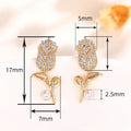 Creative Romantic Flower Earrings Small Rose Tulip Stud Earrings Vacation Celebrity Women's Jewelry view 4