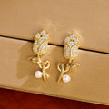Creative Romantic Flower Earrings Small Rose Tulip Stud Earrings Vacation Celebrity Women's Jewelry view 2