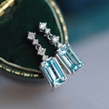 European American Rectangular Elegant Drop Earrings, Best Selling Mid Long Women Ear Jewelry view 1