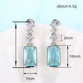 European American Rectangular Elegant Drop Earrings, Best Selling Mid Long Women Ear Jewelry view 4