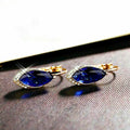 Stylish Design Ear Cuff Earrings With Marquise Glass Inlay, Fashion Versatile Women's Jewelry view 5