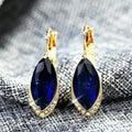 Stylish Design Ear Cuff Earrings With Marquise Glass Inlay, Fashion Versatile Women's Jewelry view 1