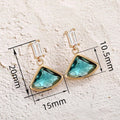 Royal Vintage Fan Shaped Luxury Earrings Noble Princess Queen Style Women's Elegant Ear Jewelry view 4