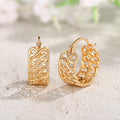 French Retro Woven Chain Earrings Niche Metallic Ear Cuffs Hollow Design Women's Ear Jewelry view 5