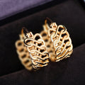 French Retro Woven Chain Earrings Niche Metallic Ear Cuffs Hollow Design Women's Ear Jewelry view 3
