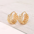 French Retro Woven Chain Earrings Niche Metallic Ear Cuffs Hollow Design Women's Ear Jewelry view 2