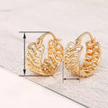 French Retro Woven Chain Earrings Niche Metallic Ear Cuffs Hollow Design Women's Ear Jewelry view 4