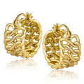 French Retro Woven Chain Earrings Niche Metallic Ear Cuffs Hollow Design Women's Ear Jewelry view 1