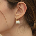 Vintage Hong Kong Style Faux Pearl Ear Cuff Earrings Korean Niche Elegant Jewelry view 3