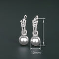 Vintage Faux Pearl Ear Cuff Earrings, French Style Elegant Socialite Clip On Fashion Jewelry view 4