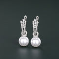 Vintage Faux Pearl Ear Cuff Earrings, French Style Elegant Socialite Clip On Fashion Jewelry view 2