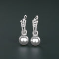 Vintage Faux Pearl Ear Cuff Earrings, French Style Elegant Socialite Clip On Fashion Jewelry view 6