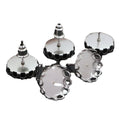 12mm Stainless Steel Crown Stud Earring Tray Base For DIY Earring Jewelry Findings, 0.6g Stud Earrings view 5