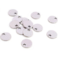 13mm Stainless Steel Small Round Two Piece Pendant Charm For DIY Bracelet Necklace, 1g view 5