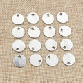 13mm Stainless Steel Small Round Two Piece Pendant Charm For DIY Bracelet Necklace, 1g view 4