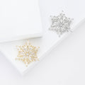 Copper Zircon Snowflake Brooch For Women's Fashion Garment Accessories view 1