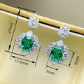 European American Vintage Floral Stud Earrings, Elegant Queen Bridal Earrings For Women view 4