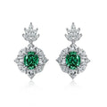 European American Vintage Floral Stud Earrings, Elegant Queen Bridal Earrings For Women view 5