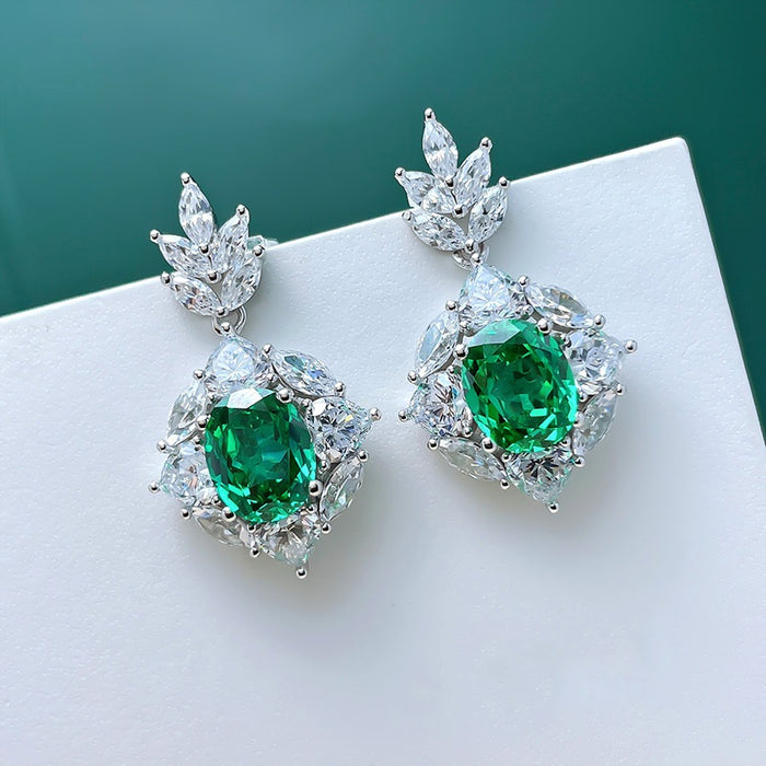 European American Vintage Floral Stud Earrings, Elegant Queen Bridal Earrings For Women
